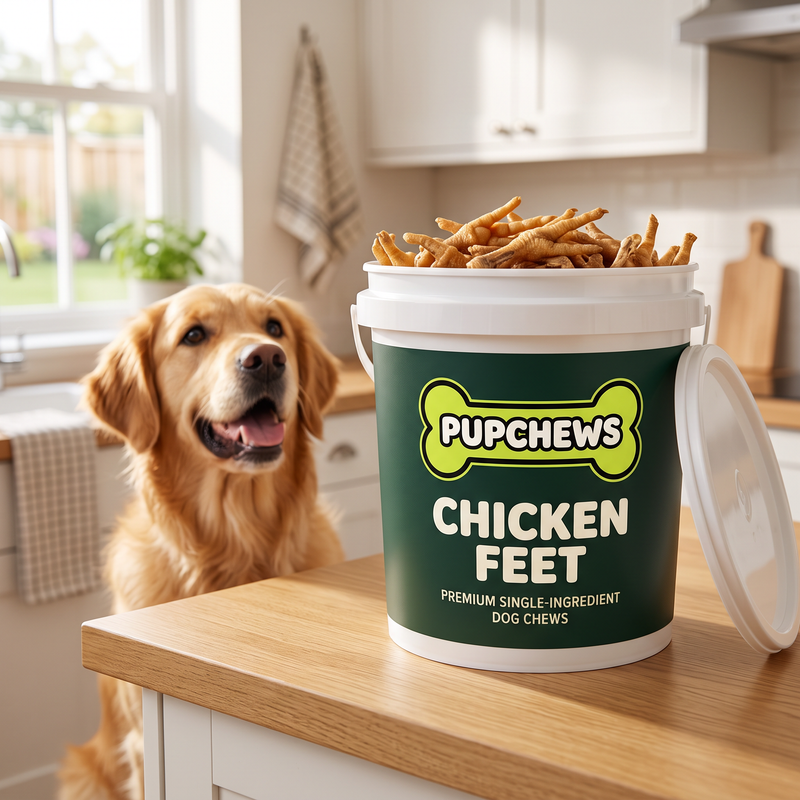 All Natural Dried Beef Trachea & Chiken Feet 10 POUNDS-(5lb each) — image 13