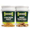 All Natural Dried Beef Trachea & Chiken Feet 10 POUNDS-(5lb each)